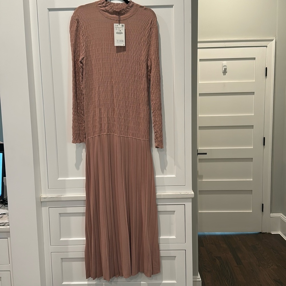 Zara dusty rose dress